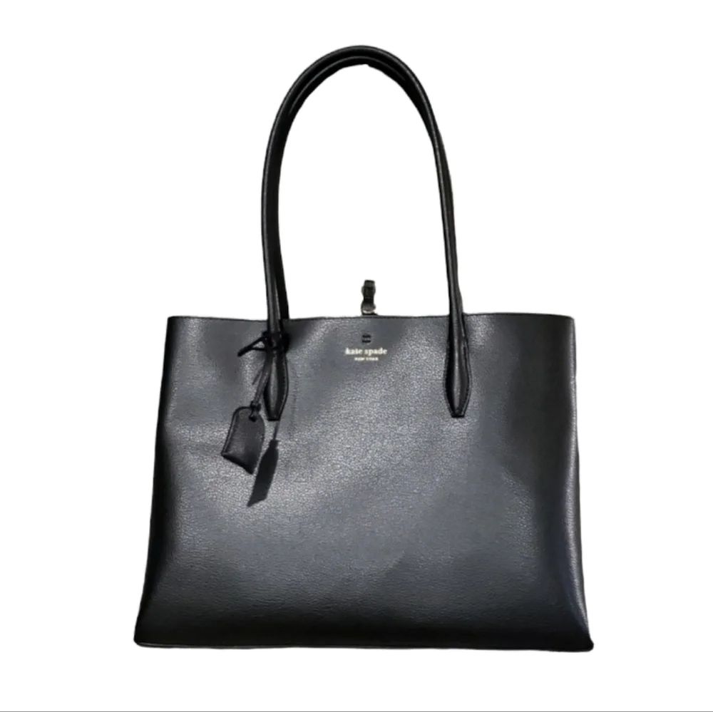 Kate Spade black Leather tote bag size Large New